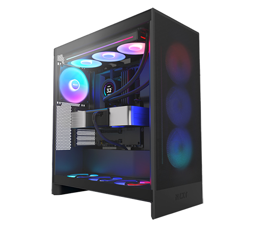 NZXT H7 Flow ARGB RGB Black 2024 2025 RGB ARGB Midi ATX ITX Mini RGB ARGB Gaming CS2 Counter Strike Csgo Dota2 Lol Macedonia Makedonija Skopje Скопје Македонија Евтино