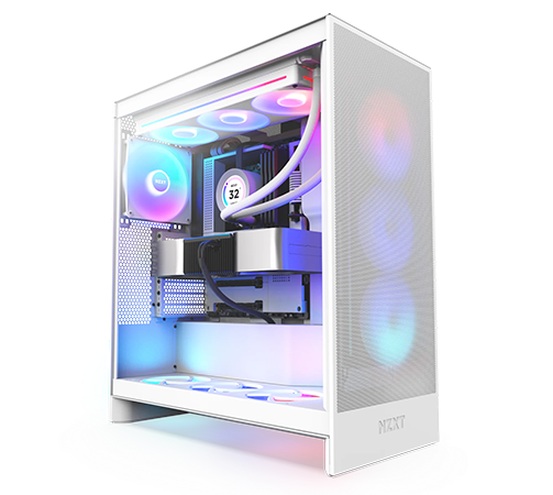 NZXT H7 Flow ARGB RGB wHITE 2024 2025 RGB ARGB Midi ATX ITX Mini RGB ARGB Gaming CS2 Counter Strike Csgo Dota2 Lol Macedonia Makedonija Skopje Скопје Македонија Евтино